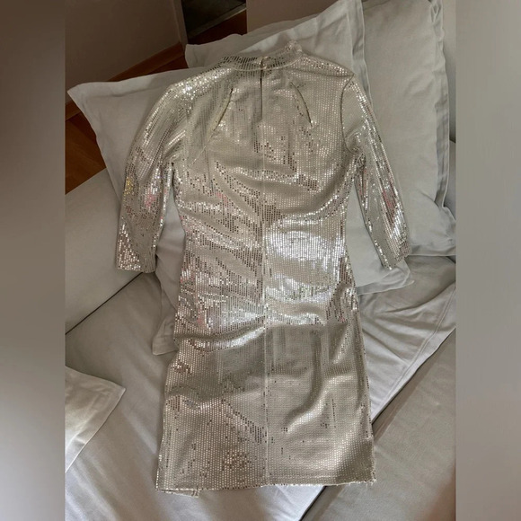 Alexa B Nites Gold Sparkle Dress Size 6 - Picture 4 of 5